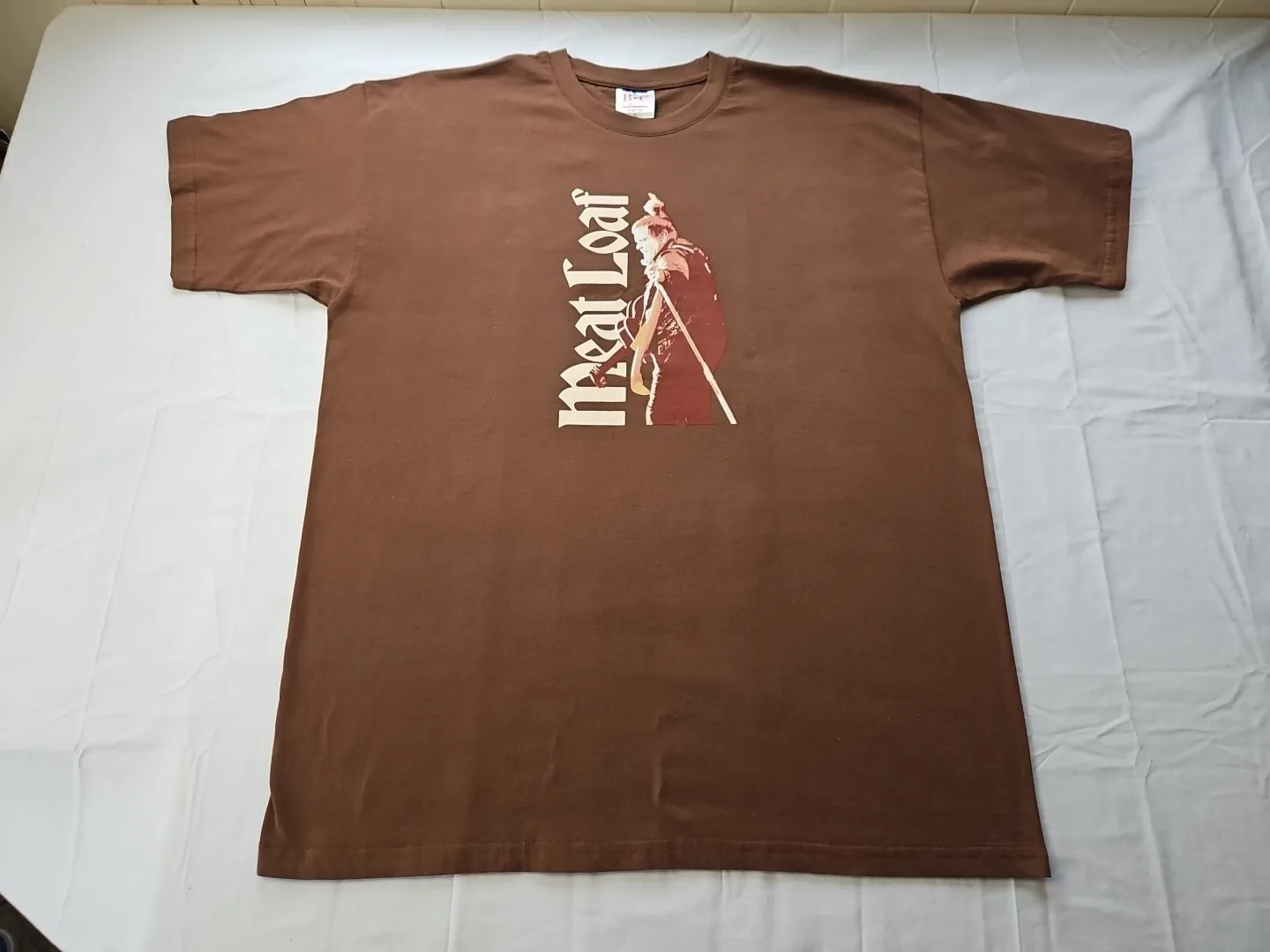 Футболка Meatloaf Hair of the Dog Tour 2005 для взрослых, размер XL, коричневая, B&C, 23 × 30