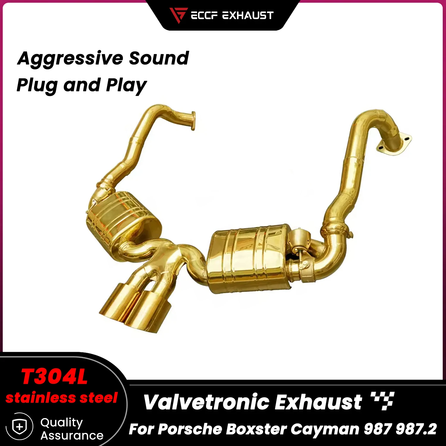 

Aggressive Sound Pneumatic Valve Catback Exhaust for Porsche Boxster Cayman 987 987.2 Unleash Maximum Performance