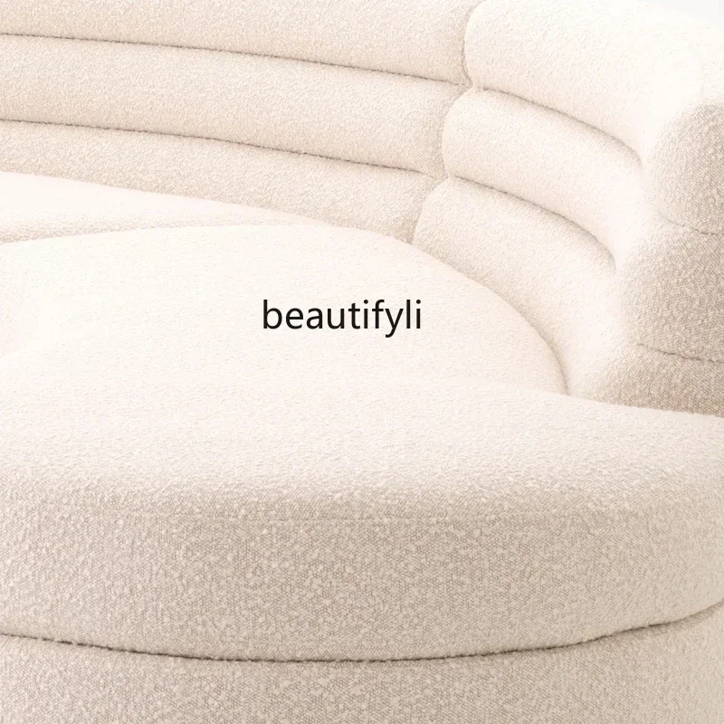 

ss7486 ss 7486 ssCream wind sofa Nordic simple light luxury special-shaped arc designer creative living room home