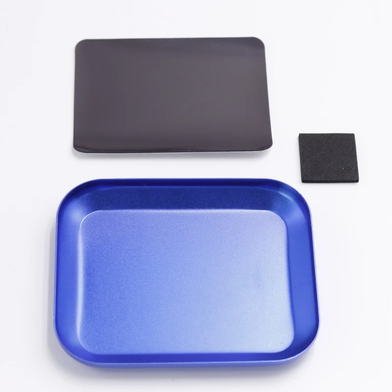 TYHM RC 나사 트레이, 마그네틱 패드 알루미늄 합금 자석 나사 디스크 보관 플레이트, RC 비행기 자동차 보트 수리 도구용