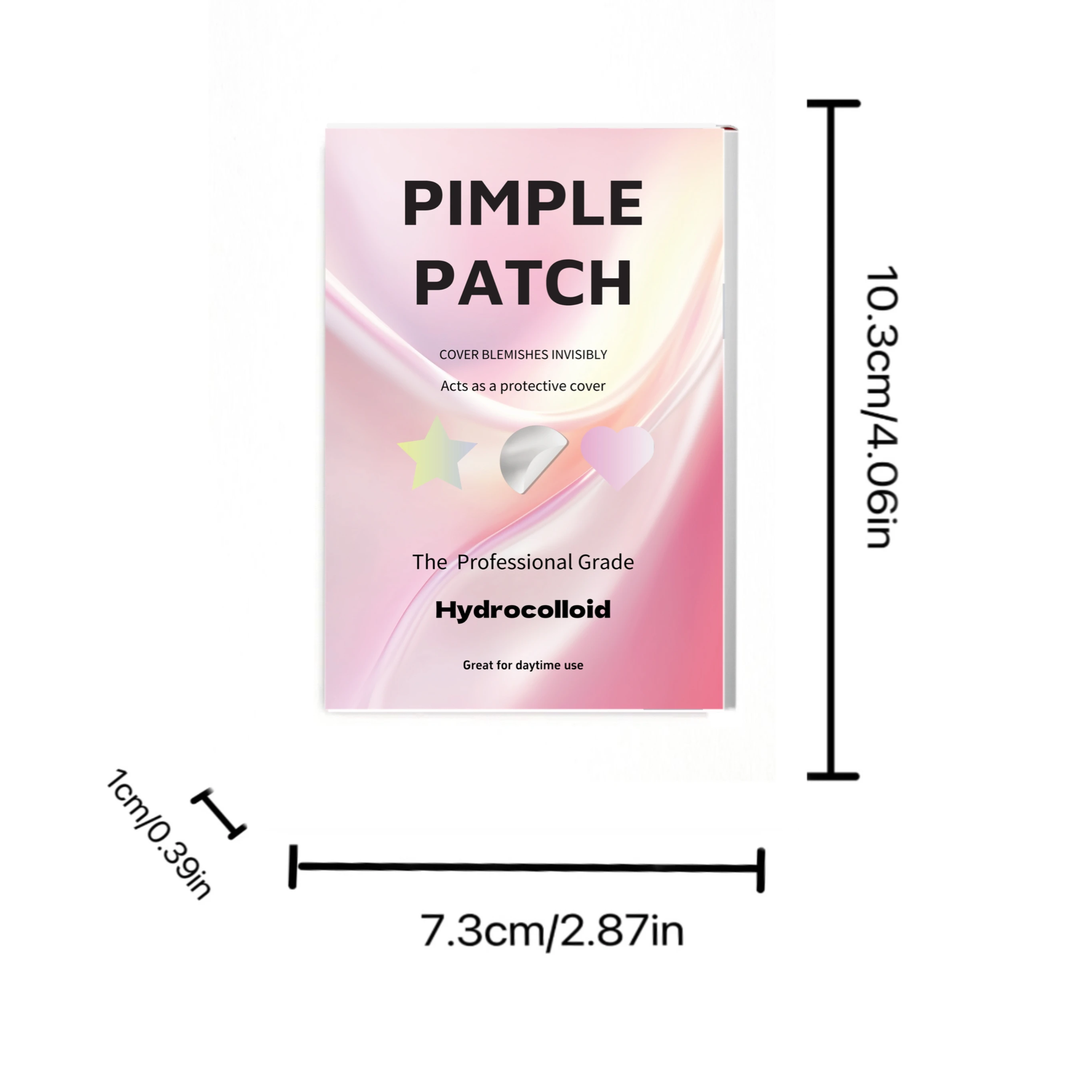 Pink Yellow Star Heart Shaped Acne Patches 540 Count Multi-size Clear Round Zit Absorbing Hydrocolloid Pimple Stickers Daily Nig