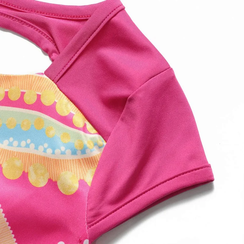 MUABABY Girls Jasmine Princess Costume Backless Rose Printed Aladdin's Lamp Arabian Princess Dress Up Carnival Pageant Clothes