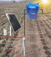 Farm agriculture irrigation sprinkler system deep well solar panel powered water pump drip irrigation Kit
