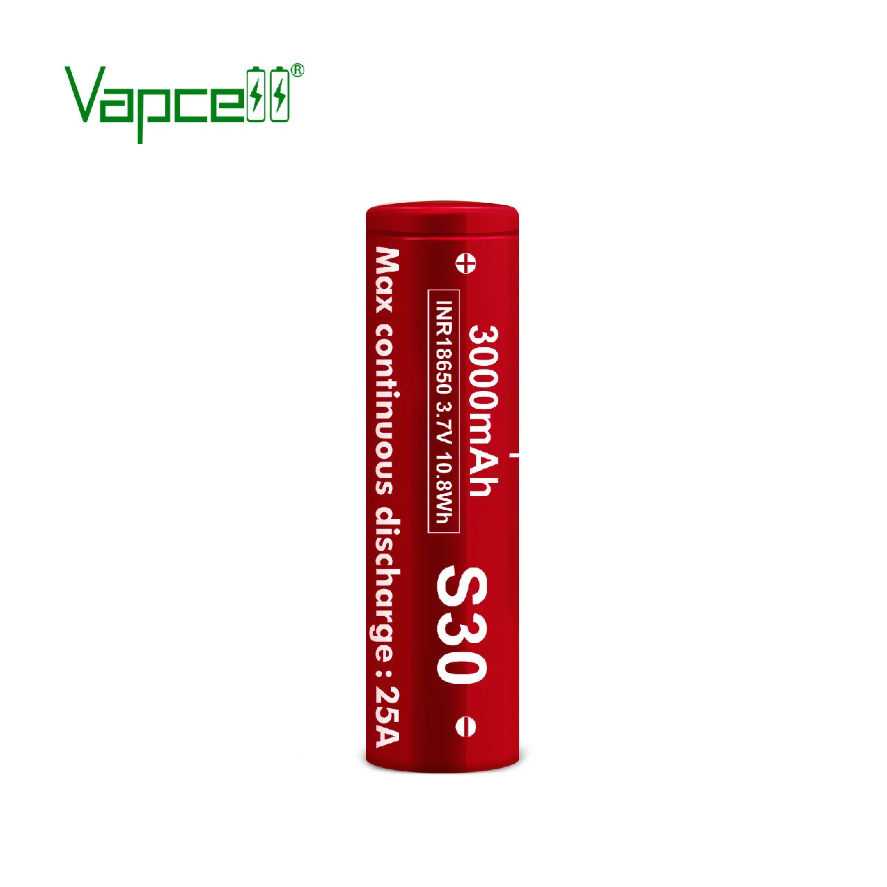 Vapcell S30 INR 18650 3000mah 25A 3.7V baterai Lithium untuk senter mirip dengan 18650 VTC6A Beat 30q Hg2 vtc6 vtc5a