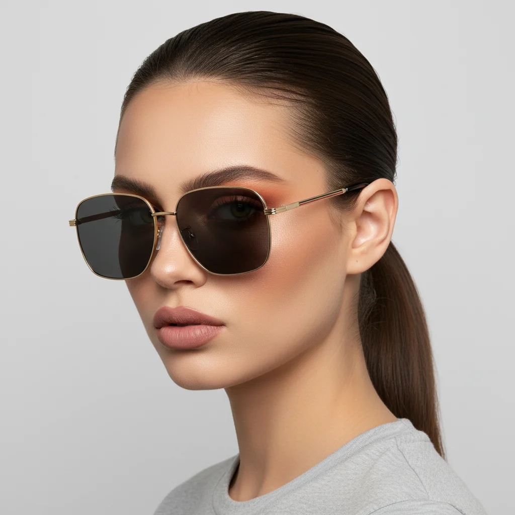 نظارات شمسية للرجال والنساء بإطار معدني ريترو بايلوت UV400 مضادة للوهج للقيادة خفيفة الوزن مصنوعة من خليط معدني #2