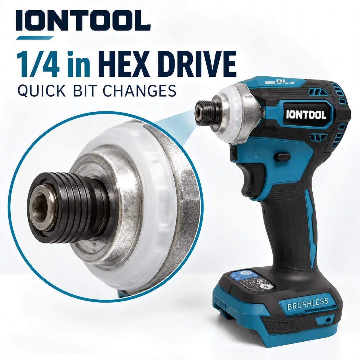 IONTOOL Portable Cordless Impact Driver DTD171 3600rpm For Metal Fastening and Auto Repair and Furniture Assembly and Home Fix