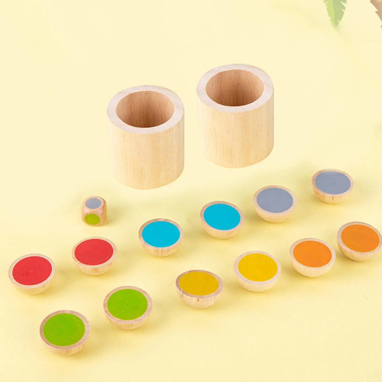 Wooden Dice Color Matching Toys Montessori Toys Colorful Blocks Toys Gifts Parent Child Toys for 3 4 5 6 Years Old Preschool