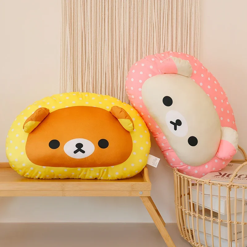 

Kawaii Rilakkuma Throw Pillow Soft Back Cushion Sofa Bed Home Decor Cuddly Plushies Cartoon Sleeping Pillow Bedside Cushion