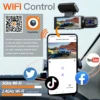 1080P WIFI Dual camera Dash Cam for cars,Front And Inside,car camera with IR Night Vision,Loop Recording,wide angle Car DVR Came 2