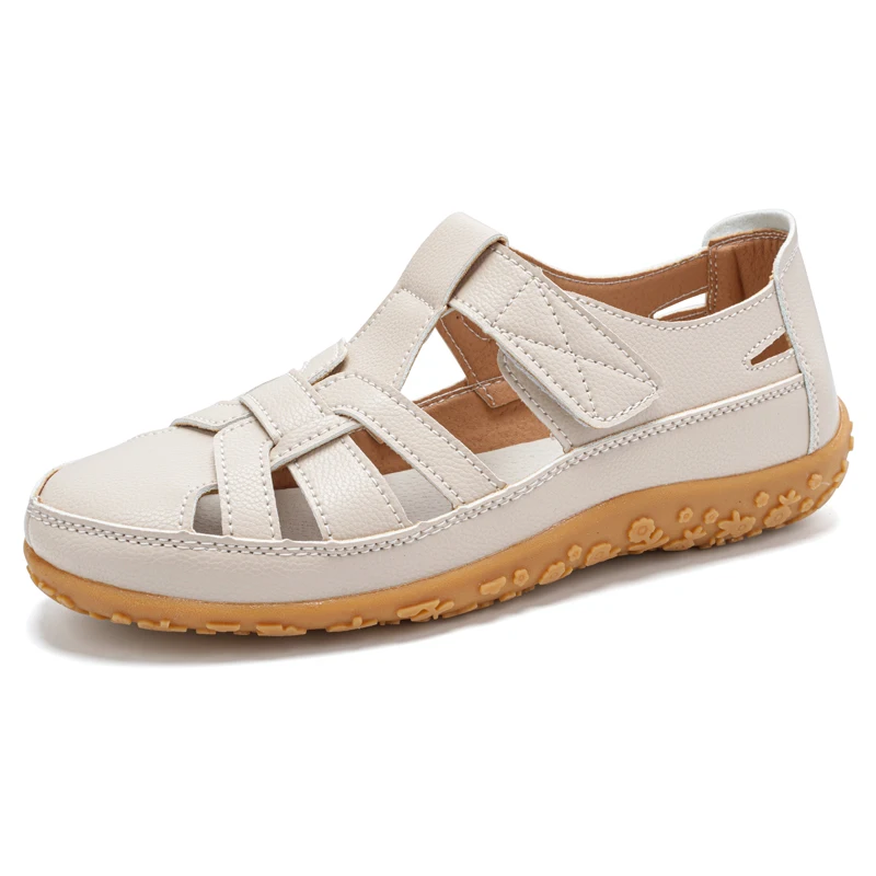 New Summer Loafers Women Sandals Ladies Sandals Comfortable Flats Walking Sandals Covered Toe Beach Shoes Woman Footwear Shoes