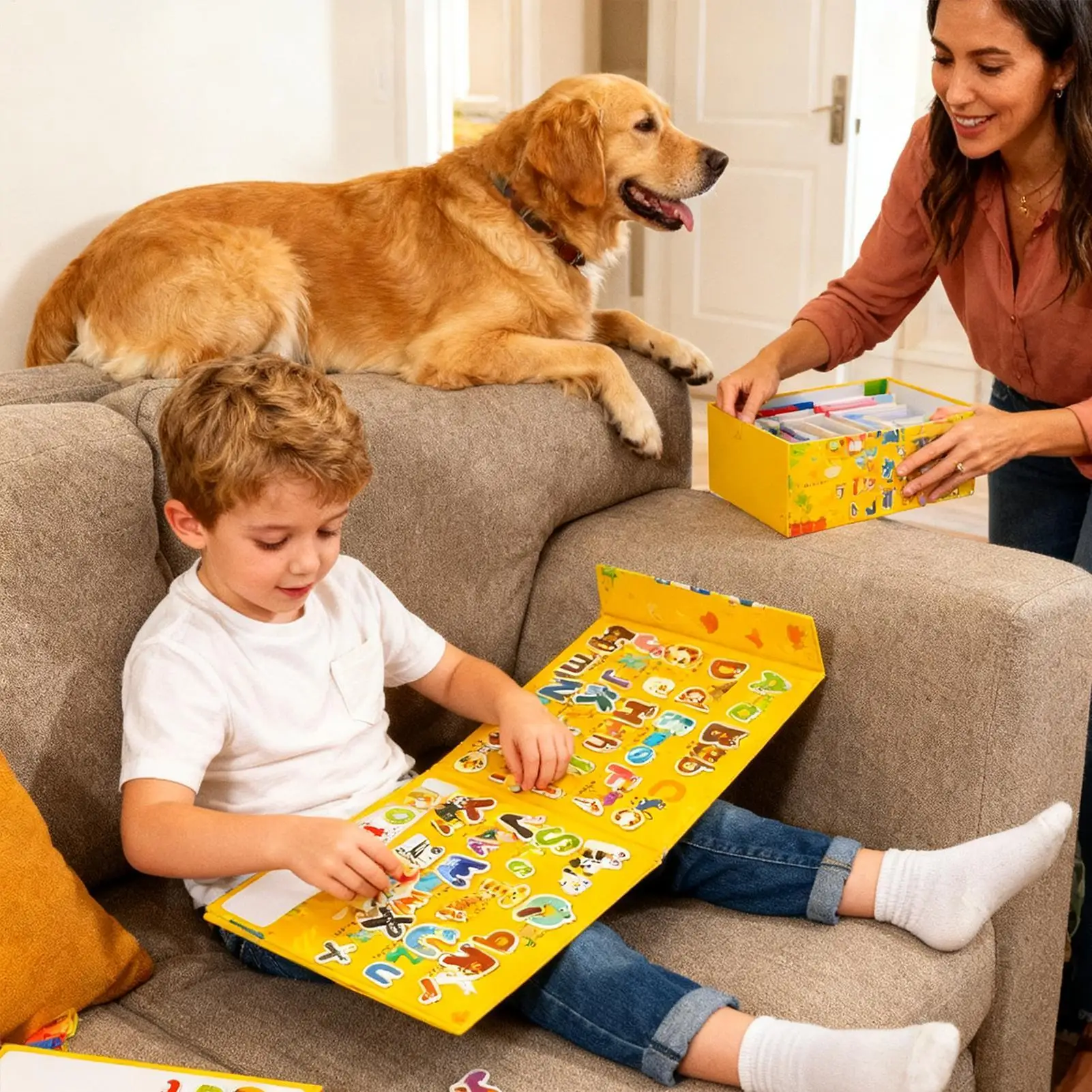 Letras del alfabeto magnético, juegos educativos de animales, imanes del alfabeto para nevera para niños de 3 años, niños y niñas, aula escolar en casa