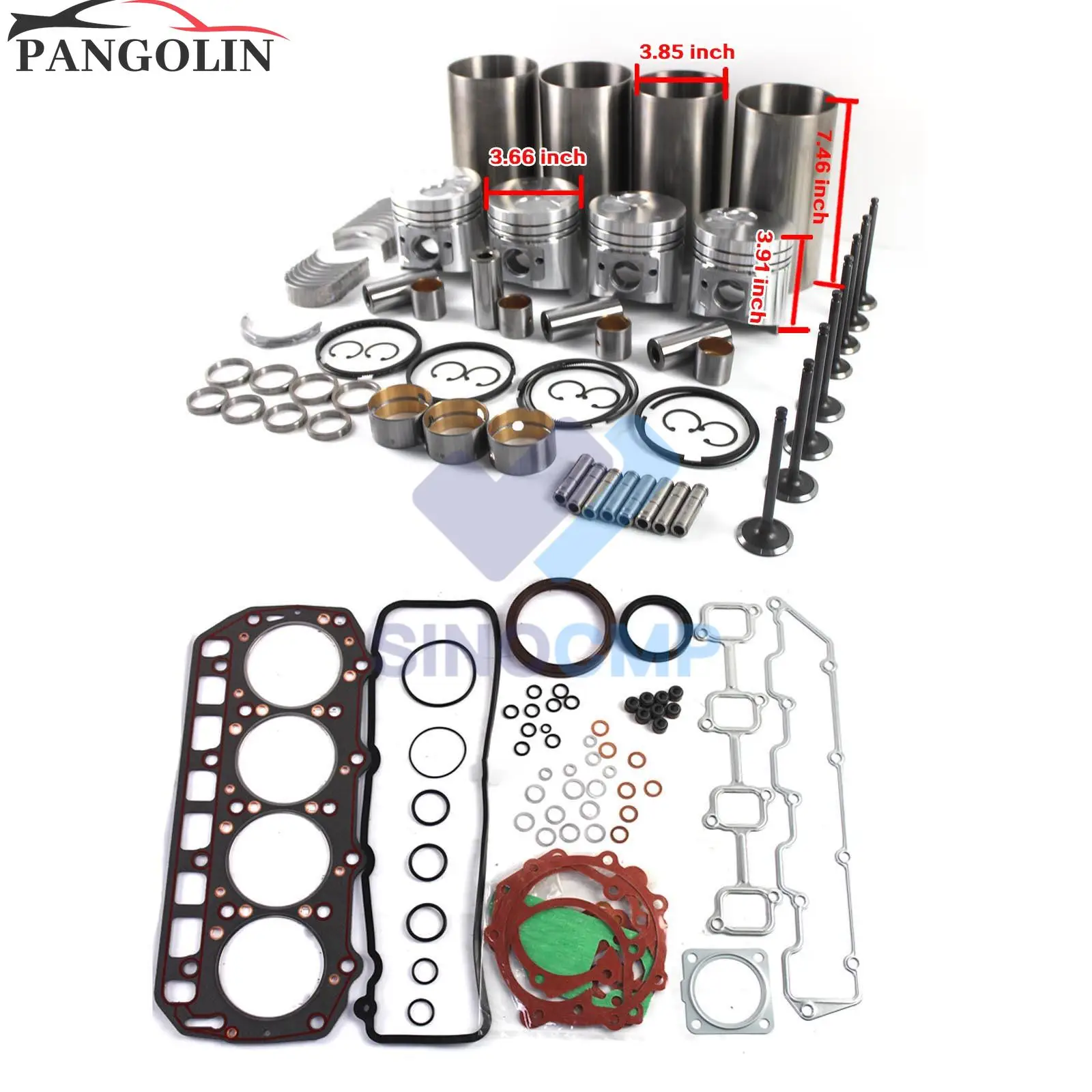 Engine Rebuild Kit 4D94E 4D94LE 4D94LE-1B45B for Komatsu FD30-15 FD30-14 FD30-12 FD28-12 FD25-1 FD20-12 FD20-14 FD25-14 Forklift