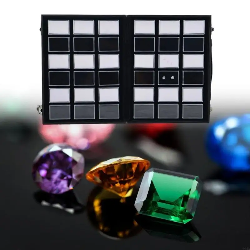 

Портативная кожаная витрина для ювелирных изделий с прозрачной акриловой крышкой для хранения в путешествиях 964A