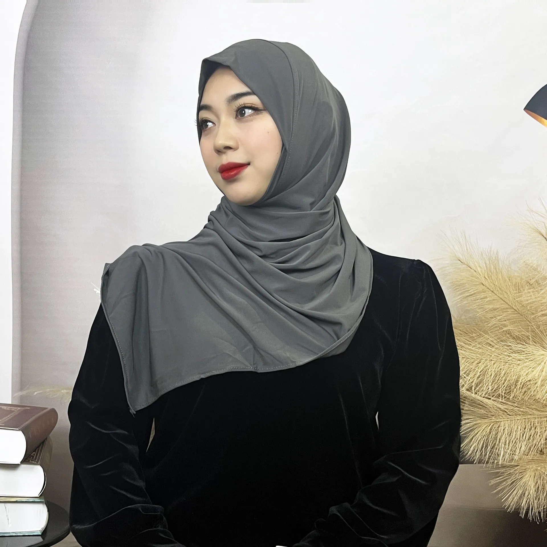 Muzułmański Islam Jersey Instant hidżabs szalik Instant Khimar High stecth szal hidżab Femme Musulman Abayat Turbans dla kobiet Ramadan