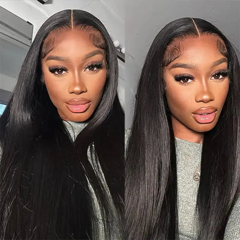 Rosabeauty 250% Density 30 40 Inch Nature Color 13x6 Straight Lace Front Wig  For Women 100% Human Hair 13X4 Frontal Glueless