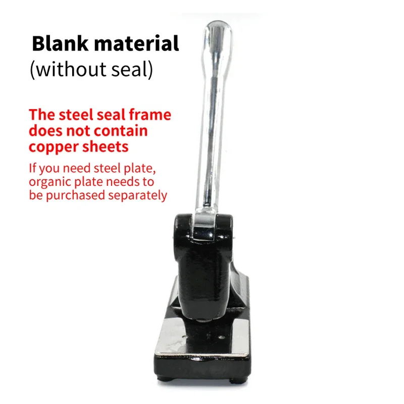 black heavy steel business seal stamp customised corporate embosser seal custom logo embossing stamp Logo embossed notary stamp