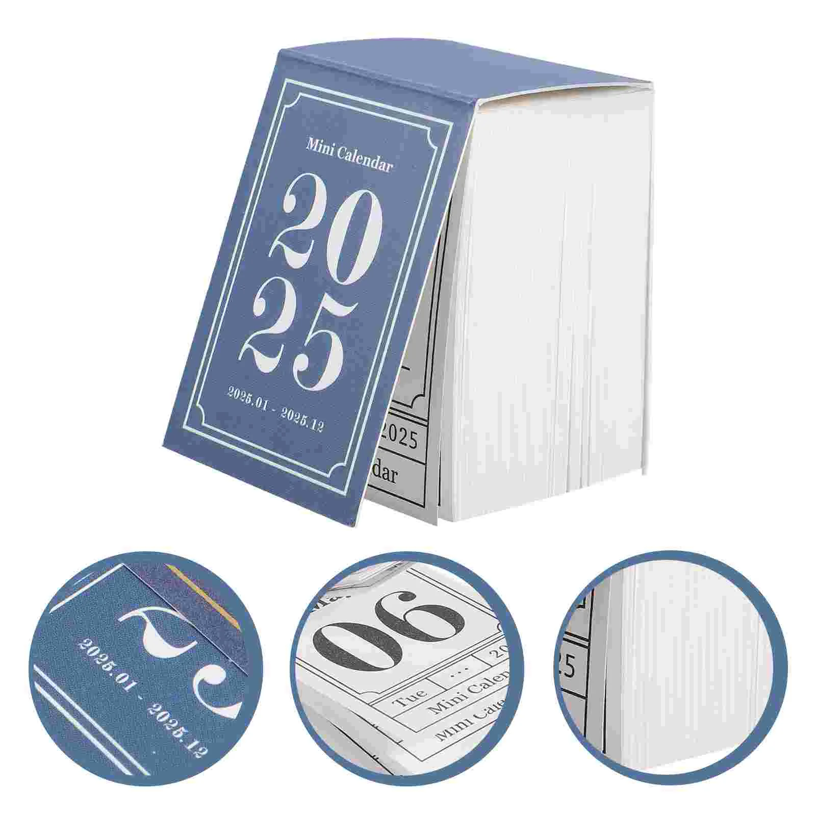 Retro Mini Calendar Home Decoration 2025 Desk Decorative White Boards Creative Paper Standing Small Office Digital