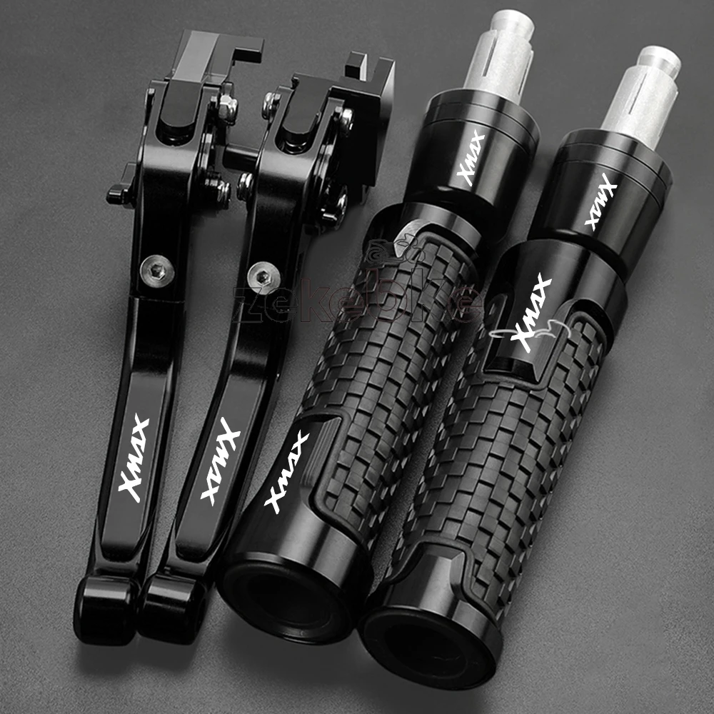 FOR Yamaha Xmax X-MAX X MAX 125 200 250 400 2017-2027 Motorcycle Accessories Adjustable Brake Clutch Levers Handlebar Grips Ends