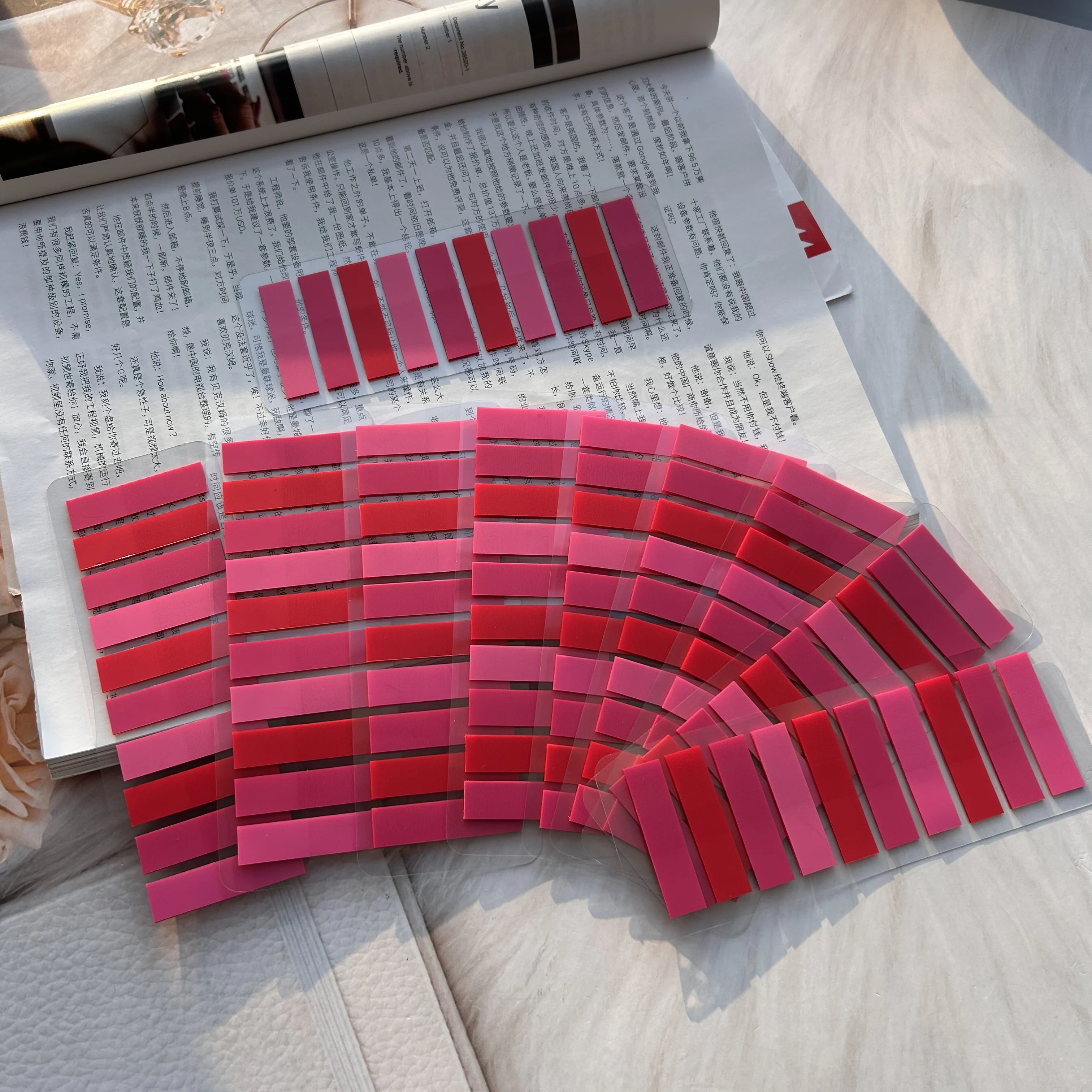 2000Pcs Sticky Notes Writable Transparent Index Tabs Page Markers for Book Annotation Calendar Office School Supplies