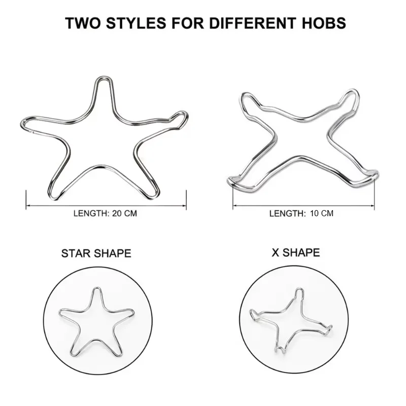 2/4/6PC Gas Cooker Support Rack Stainless Steel Holder Camping Iron Stove Ring Heat Diffuser Small Pot Stand for Kitchen Cooking