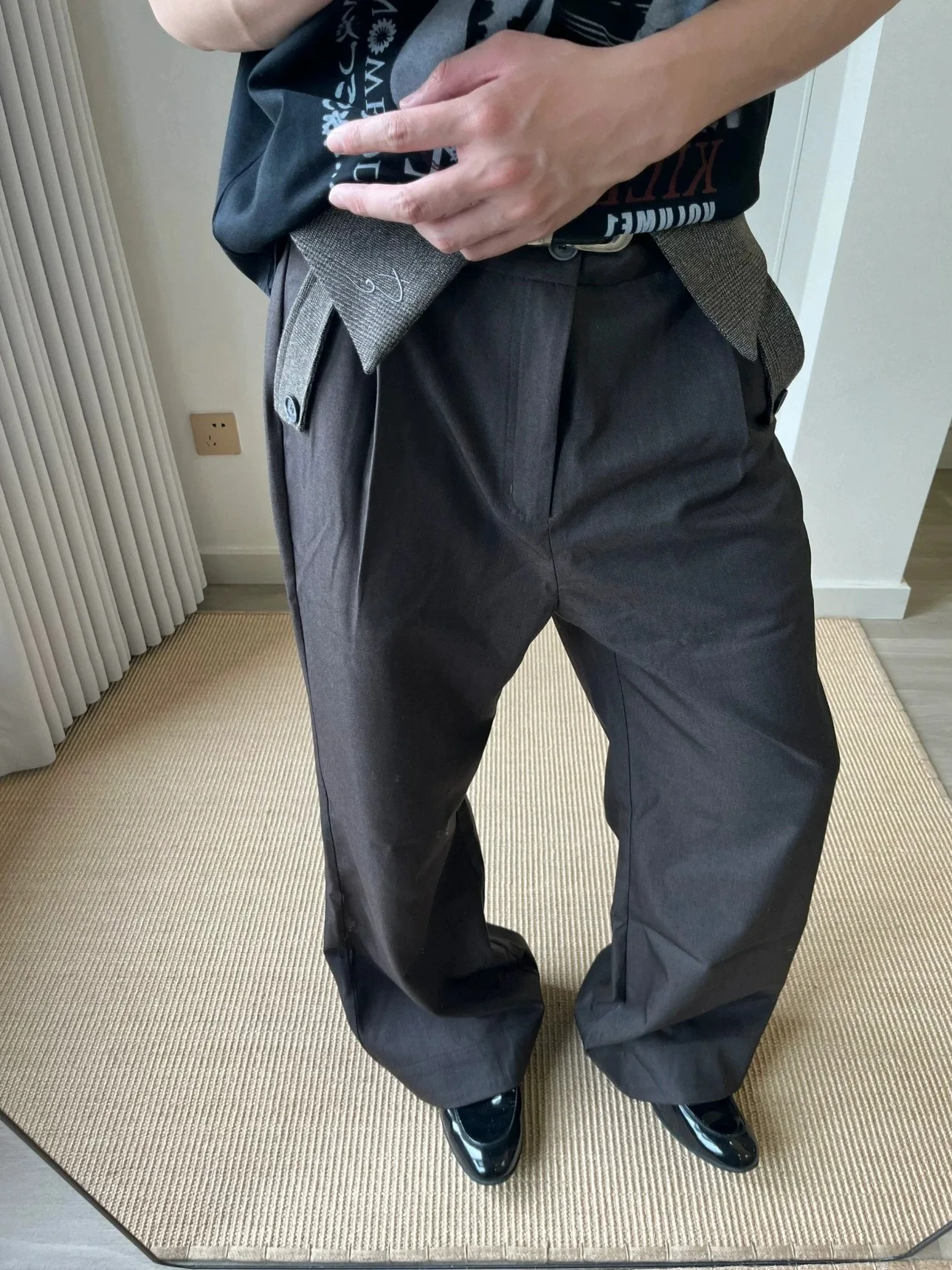 فضفاض سراويل تقليدية للرجال خمر منقوشة ألف خط واسعة الساق بنطلون تنوعا تصميم الربط السراويل الغربية ألياف البوليستر الصيف