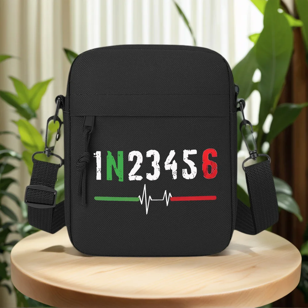 Motorcycle gear shift indicator rhythm. Men Crossbody Bag Single Shoulder Women Cartoon Anime Film Printing Design Unisex