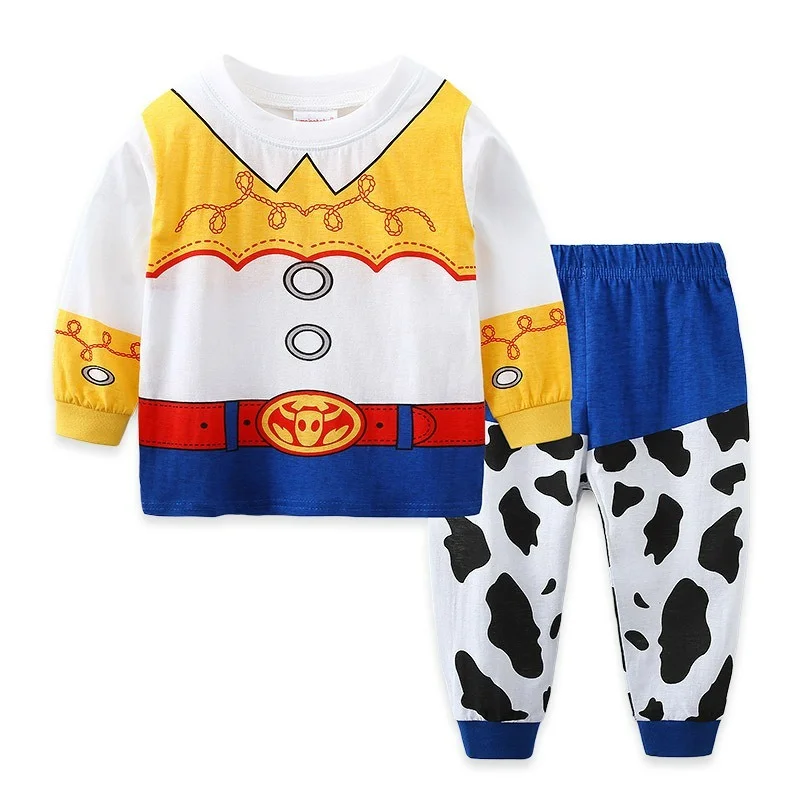 Kids Pjs for Boys Cartoon Buzz Lightyear Mickey Mouse Pixar Spiderman Pijama Set Frozen Elsa Rapunzel Girls Pajamas Long Johns