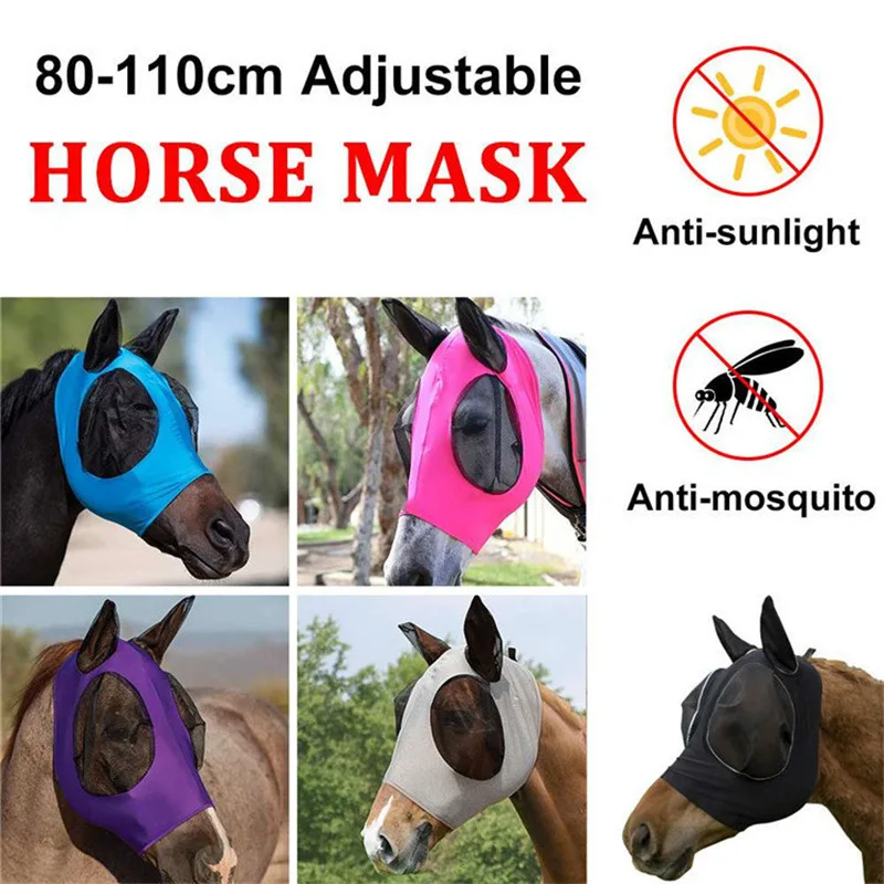 Breathable Insect-Repellent Horse Mask Equestrian Supplies for Fly Prevention