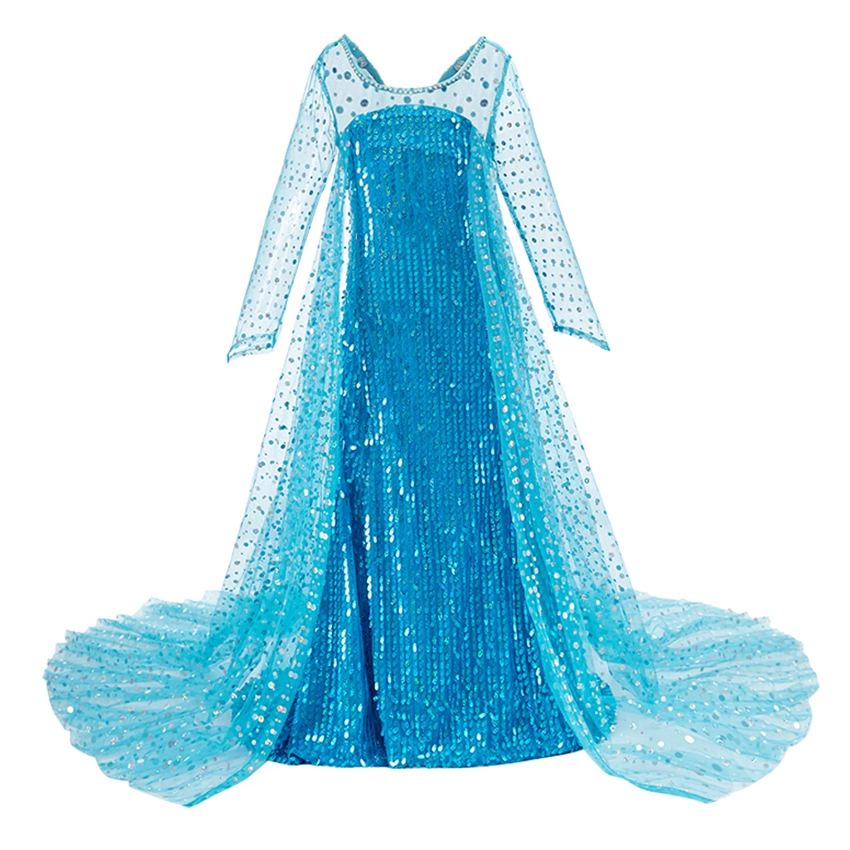 Kinderen Elsa Ariel Kostuum Meisjes Weddenday Dansen Vermomming Kinderen Rapunzel Elegante Jurk Barbi Cosplay Halloween Fantasie 3-12T