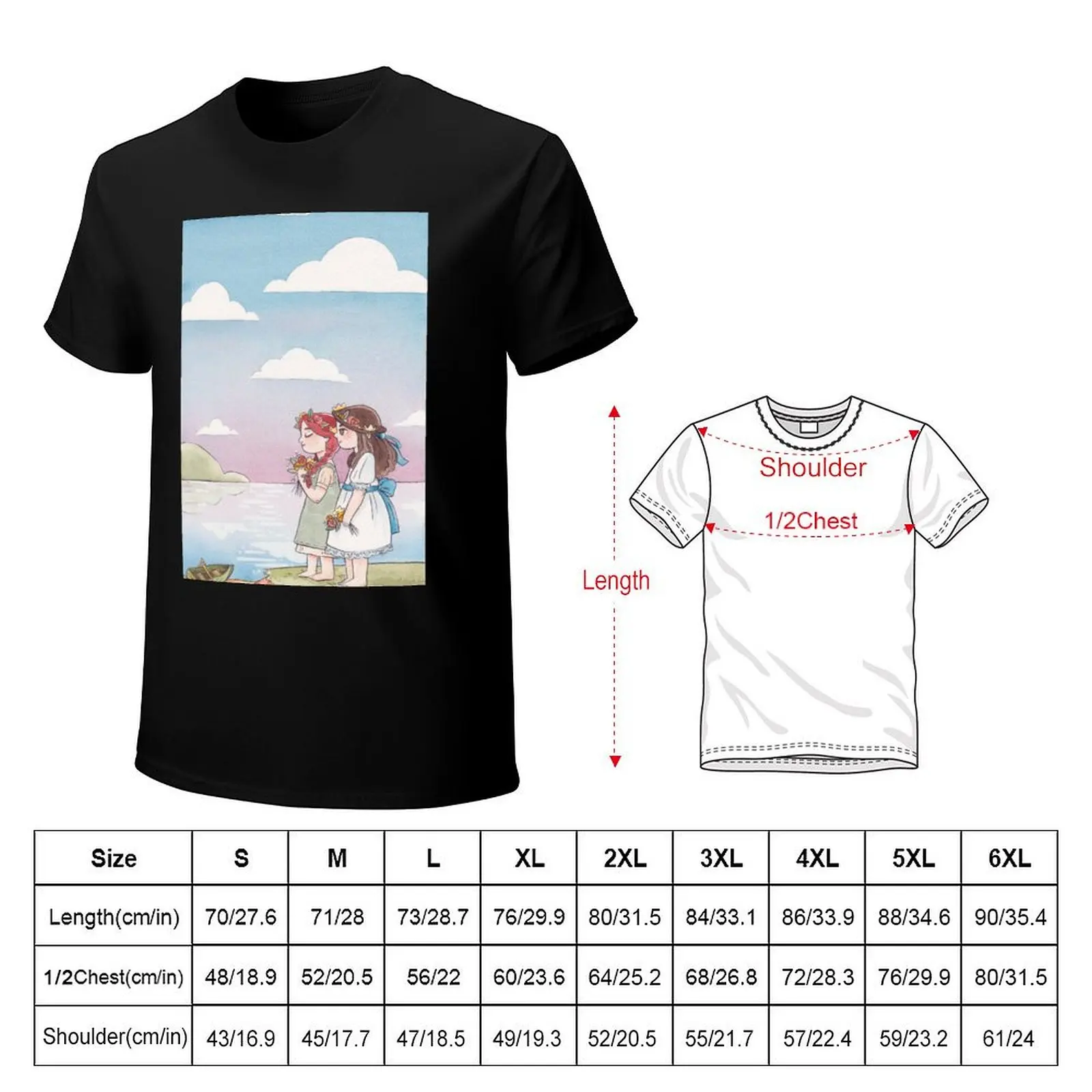 Anne & Diane of Green Gables T-Shirt Durable Work Wear T-Shirt