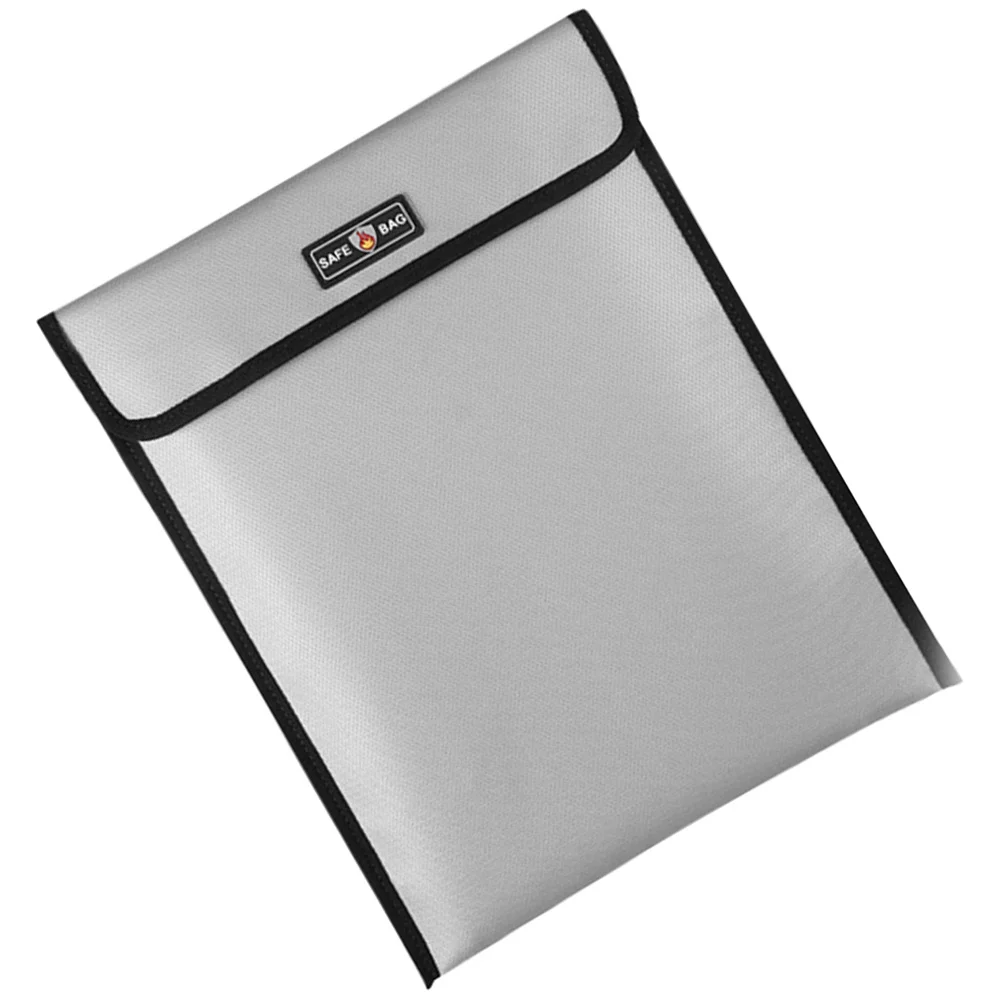 1pc Fireproof File Bag 1000°C High Temperature Resistant Waterproof Document Pouch For Office Home Security Storage Silicone