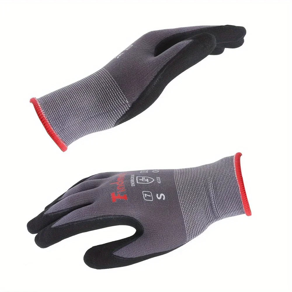 3 أزواج من قفازات العمل الصغيرة للرجال والنساء، قفازات متماسكة بدون خياطة، قفازات البستنة