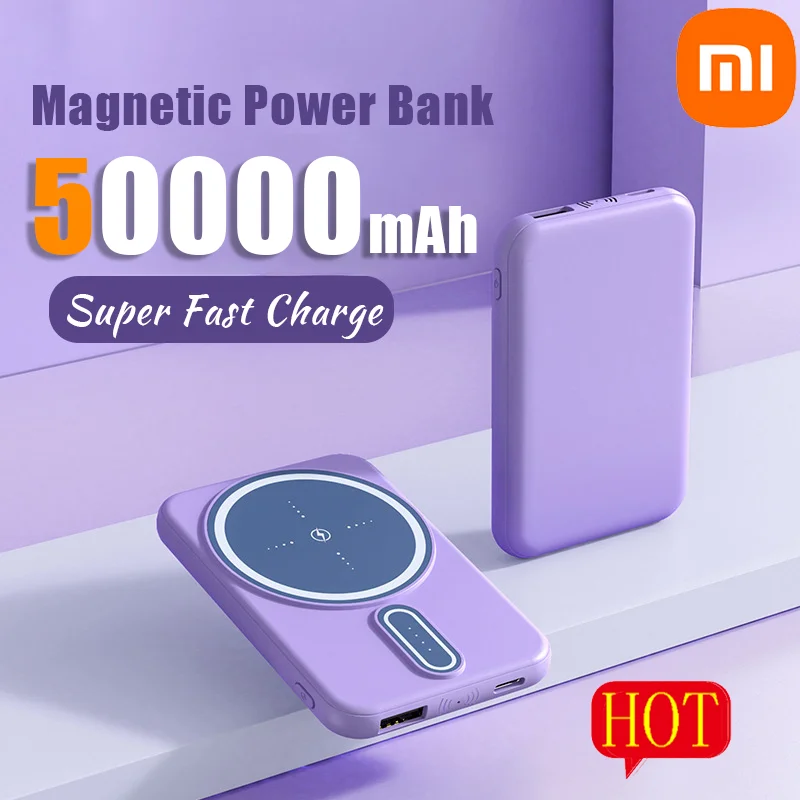 Xiaomi 50000mAh Banco de energía inalámbrico magnético Caricabatteria portátil a Ricarica Super Veloce por para Iphone Huawei Samsung