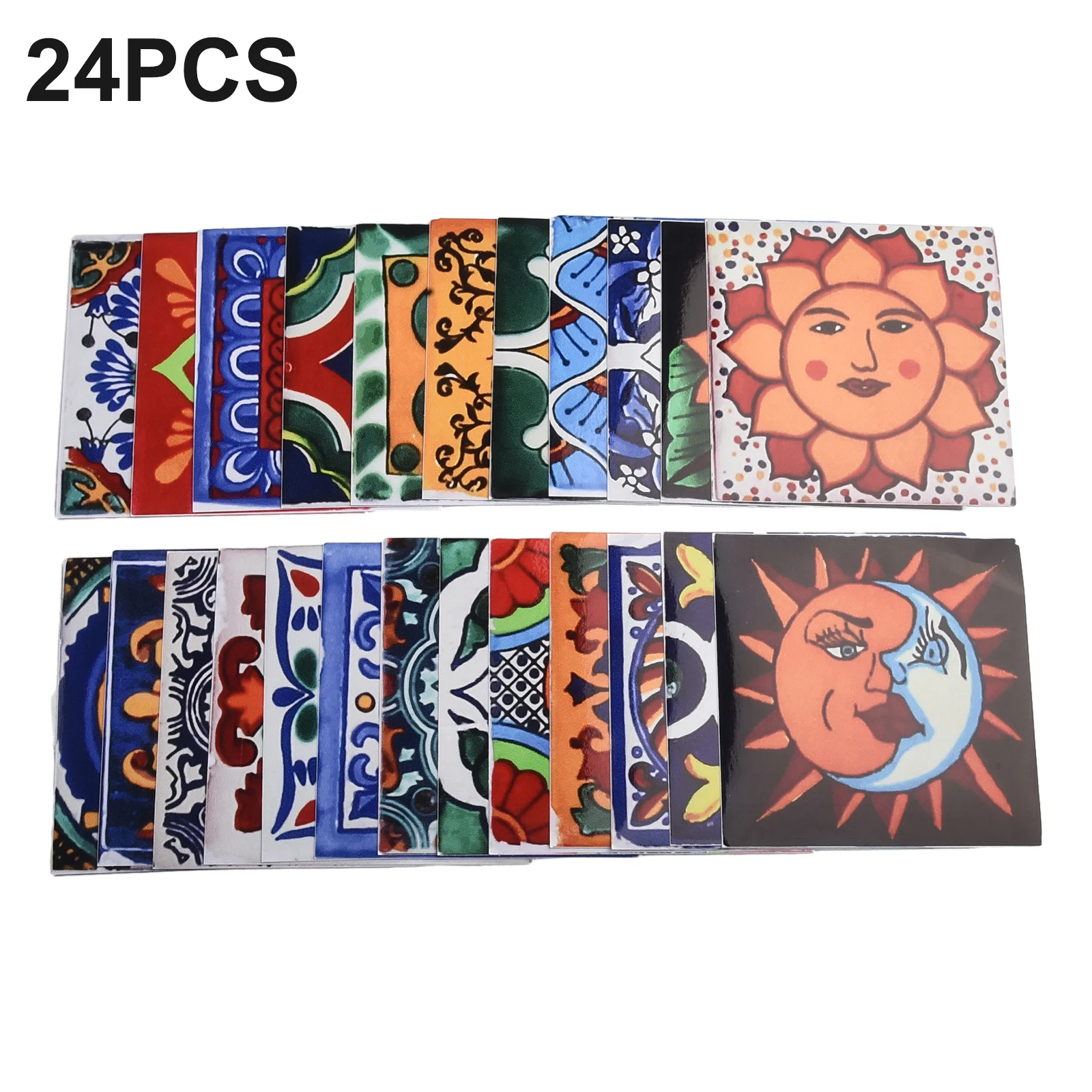 24Pcs Self-adhesive Wall Stickers For Bathroom Kitchen Tile/ Decoration Waterproof PVC Removable Film For Living Room