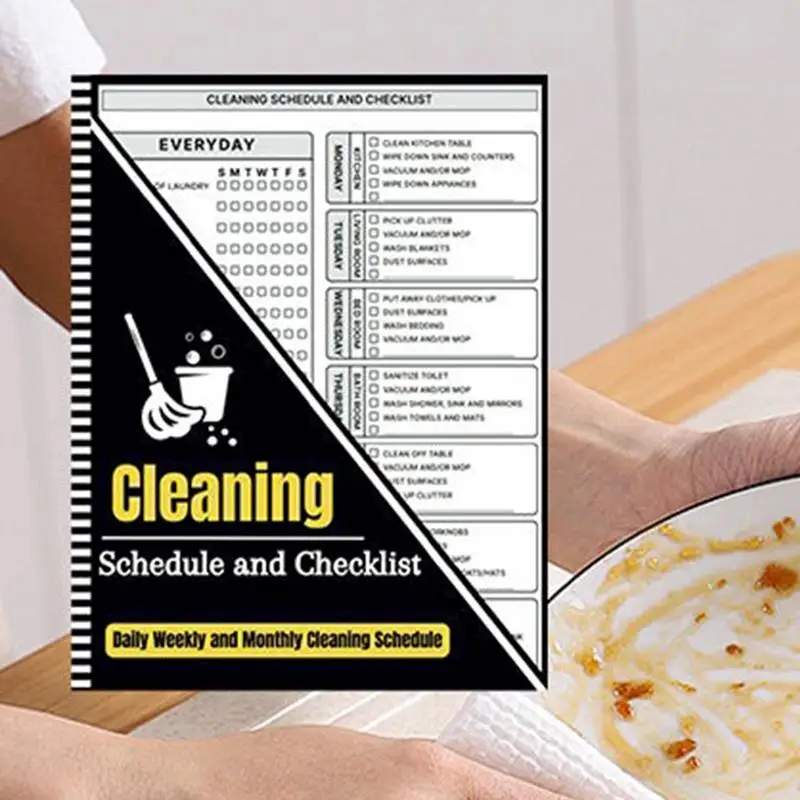 Cleaning Schedule And Checklist Chore List For Adults Cleaning Checklist Planner And Organizer 8.5x11.5 Inch Daily Weekly And