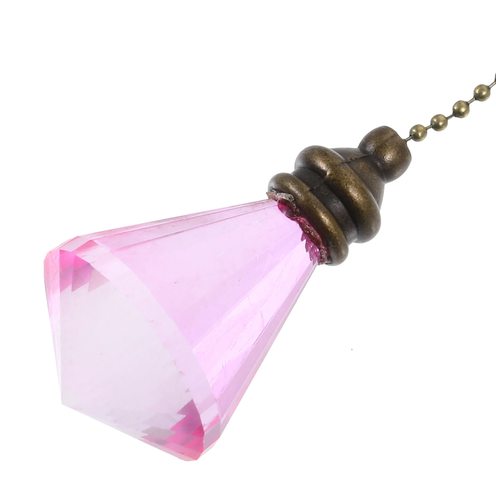 

2Pcs Crystal Pendant Lighting for Ceiling Fan Pull Beaded Lamp Chains Decorative Light Fixtures Extension