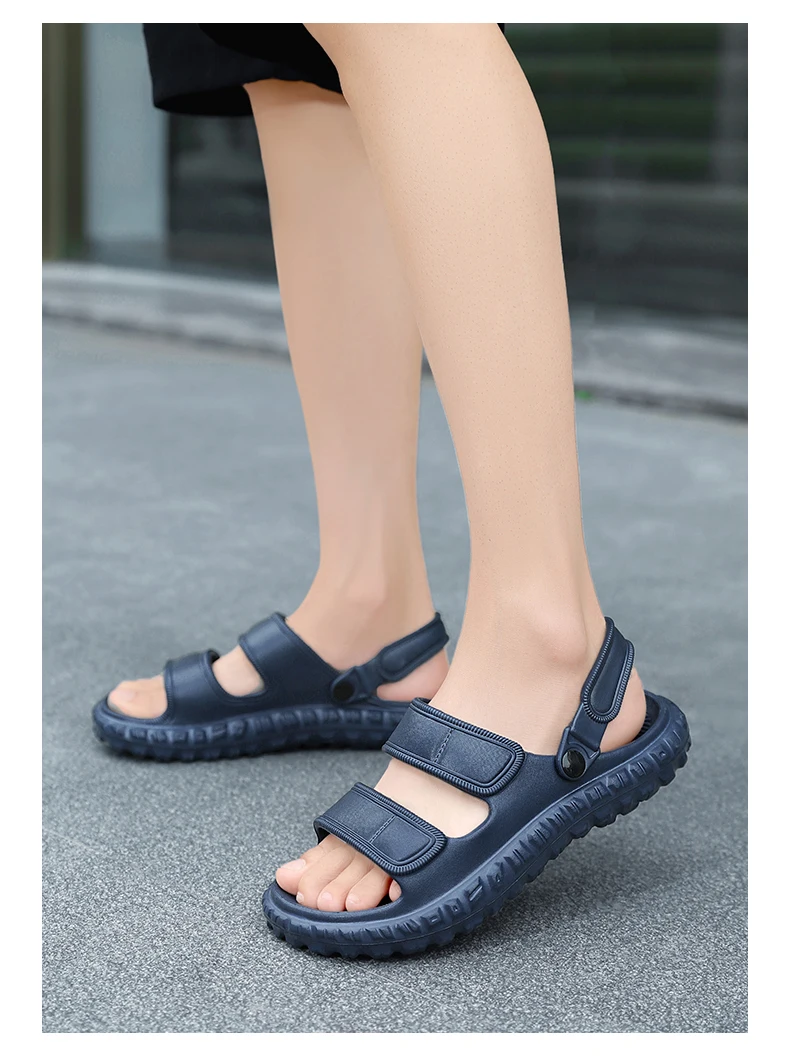 Sommerliche Übergrößen-Herrensandalen: Outdoor-Freizeitschuhe, Leder-Gartenschuhe, Rutschfeste Römerschuhe, Strand-Flip-Flops – Detail 10