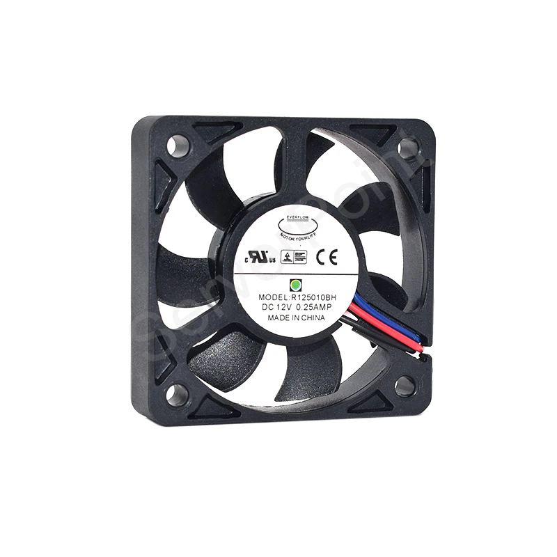 Tested ok For EVERFLOW 5010 R125010BH DC 12V 0.25A 3-Wire 50x50x10mm Server Square Cooling fan