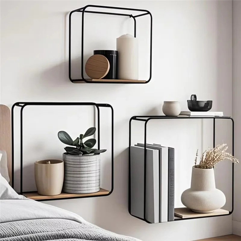 

【24 Hours Sale】Floating Shelves For Wall 3 Pieces Bathroom Shelf Modern Bracket Storage Organizer For Picture Frames Plants Art