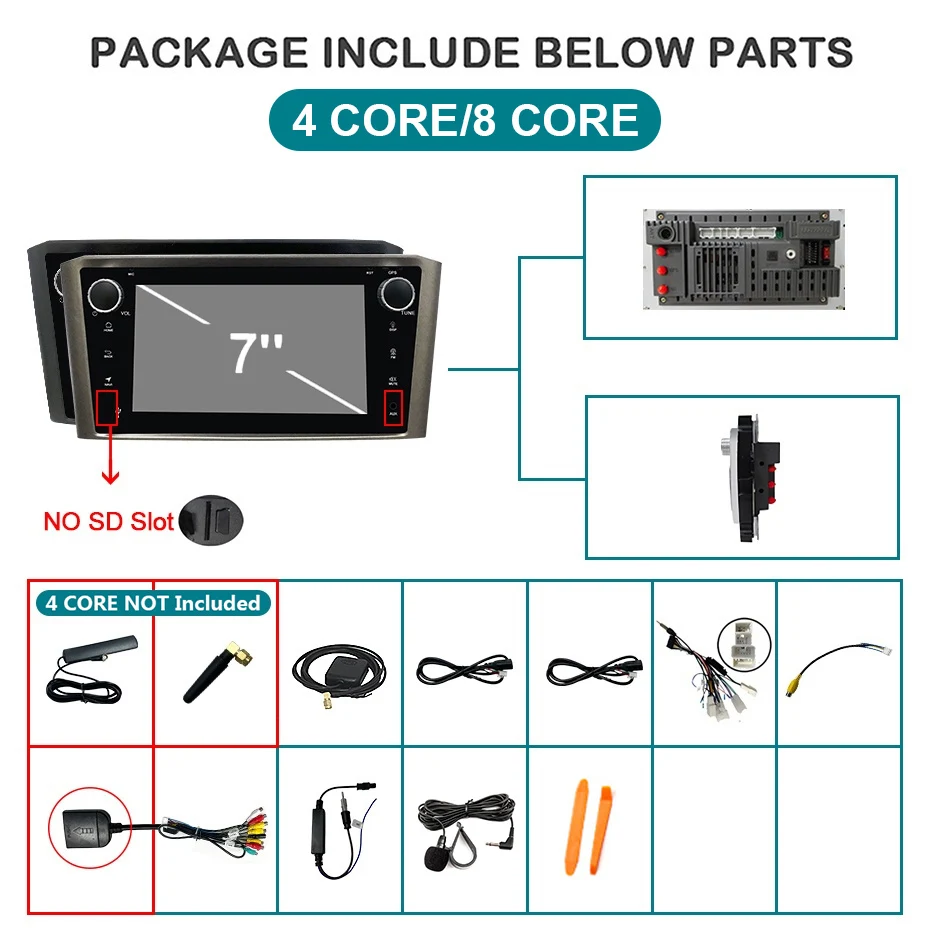 8-Kern Android 15 Kabelloses CarPlay Autoradio Stereo für Toyota Avensis T25 2002-2008 Autoradio 7'' Multimedia-Bildschirm-Player 2 DIN – Detail 3