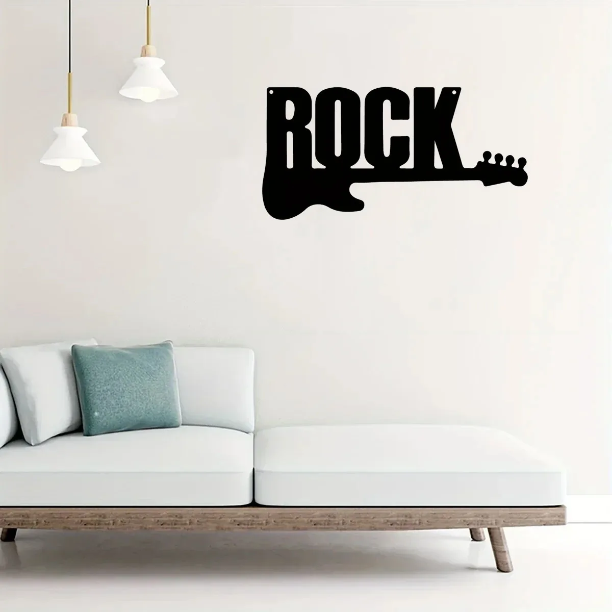 

Crafts 1pc Rock Guitar Metal Wall Decor, Metal Artwork, Scene Decor, Room Decor, Study And Other Wall , Holiday Gifts