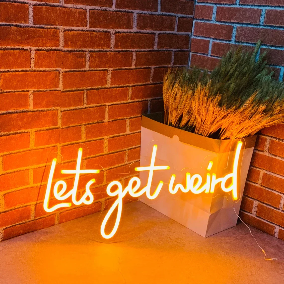 

Custom Let's Get Weird Neon Sign Bedroom Gaming Room Wall Decor Bar Club Decor Home Led Art Neon Gift