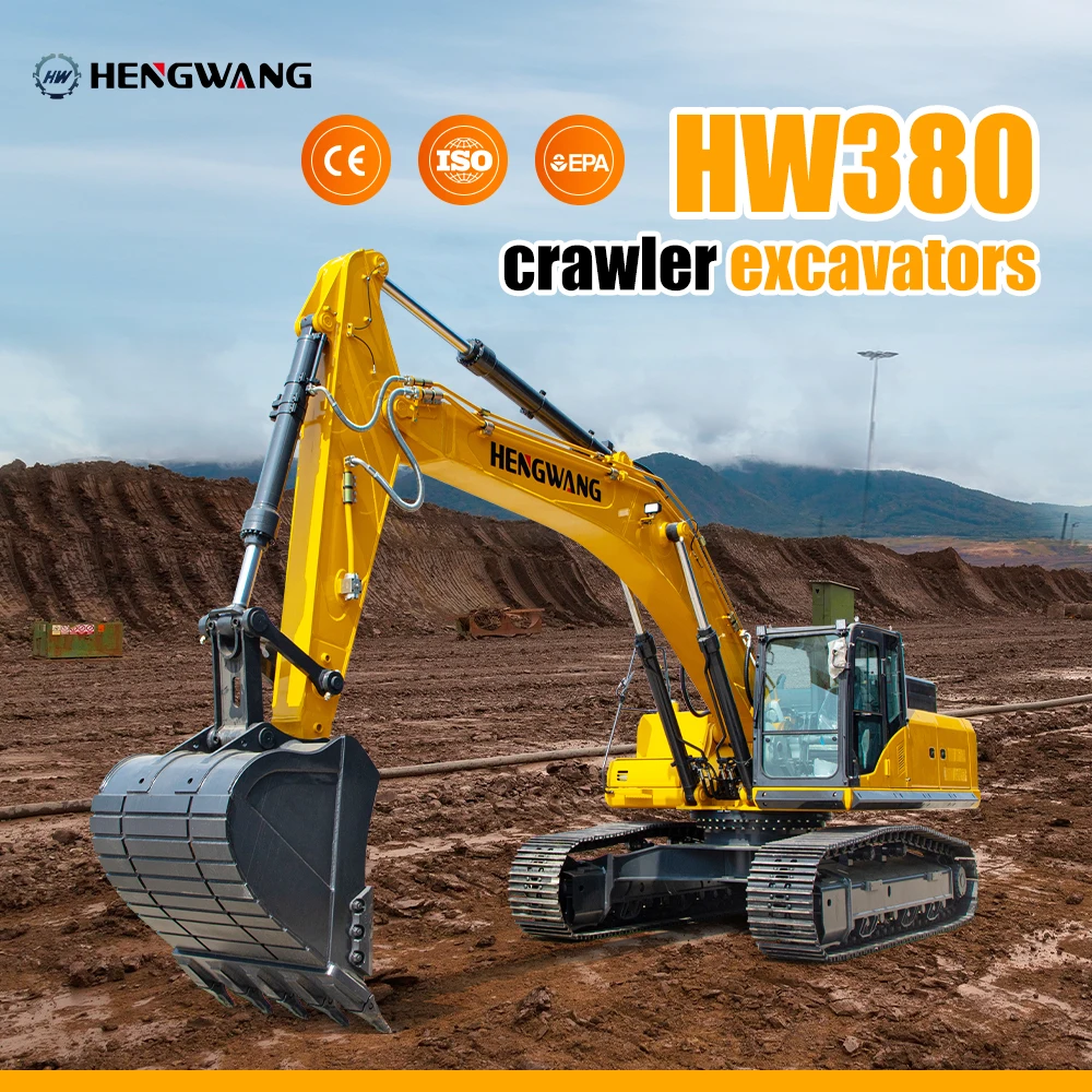 HW-380 حفارة زاحفة مخصصة المعدات الثقيلة حفارة هيدروليكية محرك الديزل اليورو 5 مبيعات المصنع مباشرة