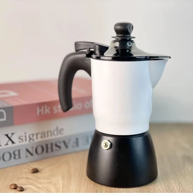 Coffee and Milk Frother, Cappuccino Coffee Maker, Dual Valve Moka Pot, Espresso Pot