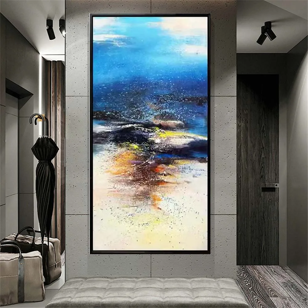 100% Handmade Ocean Seaside Landscape Oil Painting On Canvas Art Classic Cuadros Decor Paintings Nordic Wall Home Decor Picture