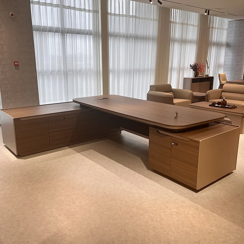 새로운 보스 테이블 라이트 럭셔리 하이센스 모던 총지배인 사무실 대형 클래스 책상 대통령 책상