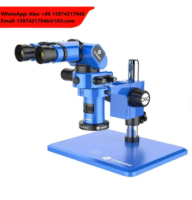 Sunshine R360 Pro Trinocular High-Definition Stereo Microscope Phone Repair Tool Lens Up&Down/Eyepiece Left& Right Rotation