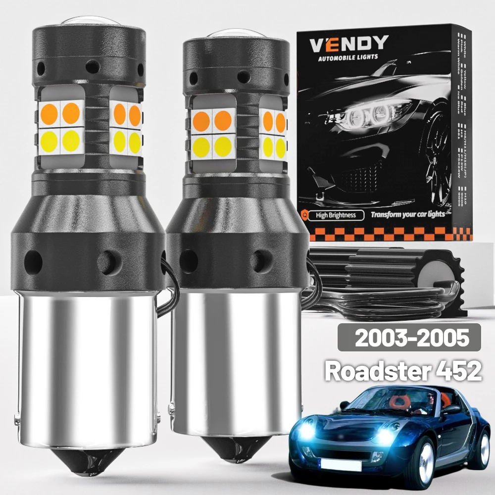 

2pcs For Smart Roadster 452 Dual Mode LED Turn Signal+Daytime Running Light DRL 2003 2004 2005 Canbus Accessories