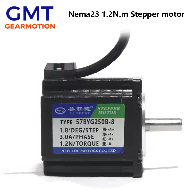 

Шаговый двигатель NEMA 23, 57x56 D 8 мм, 6,35 мм, 4 провода, 3 А, 1,2 Н·м (180 унций-фунтов), для станков ЧПУ, гравировальных и фрезерных машин, 3D-принтеров
