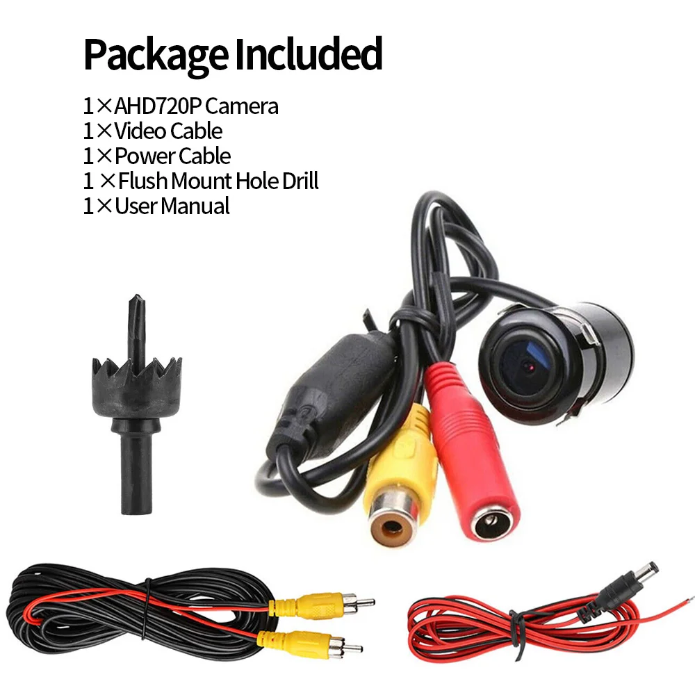 BOENKAI ユニバーサル AHD 720P バックアップカメラ広角フラッシュマウントリバースリアビューカメラ車ピックアップ SUV RV バン逆転支援